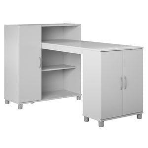 Systembuild Evolution Lory Hobby and Craft Desk with Storage Cabinet - Dove Gray