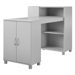 Systembuild Evolution Lory Hobby and Craft Desk with Storage Cabinet - Dove Gray