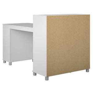 Systembuild Evolution Lory Hobby and Craft Desk with Storage Cabinet - Dove Gray