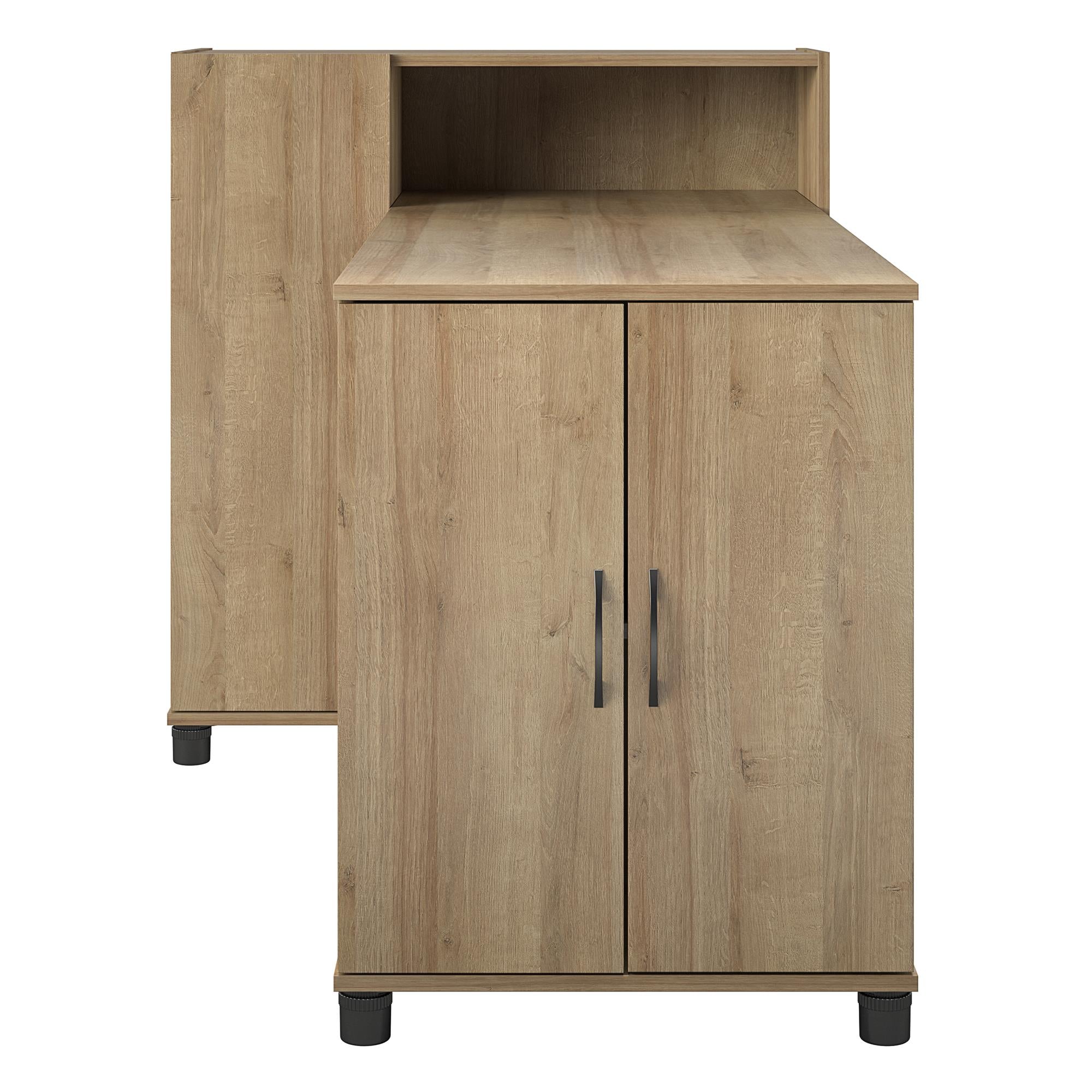 Systembuild Evolution Lory Hobby and Craft Desk with Storage Cabinet - Natural