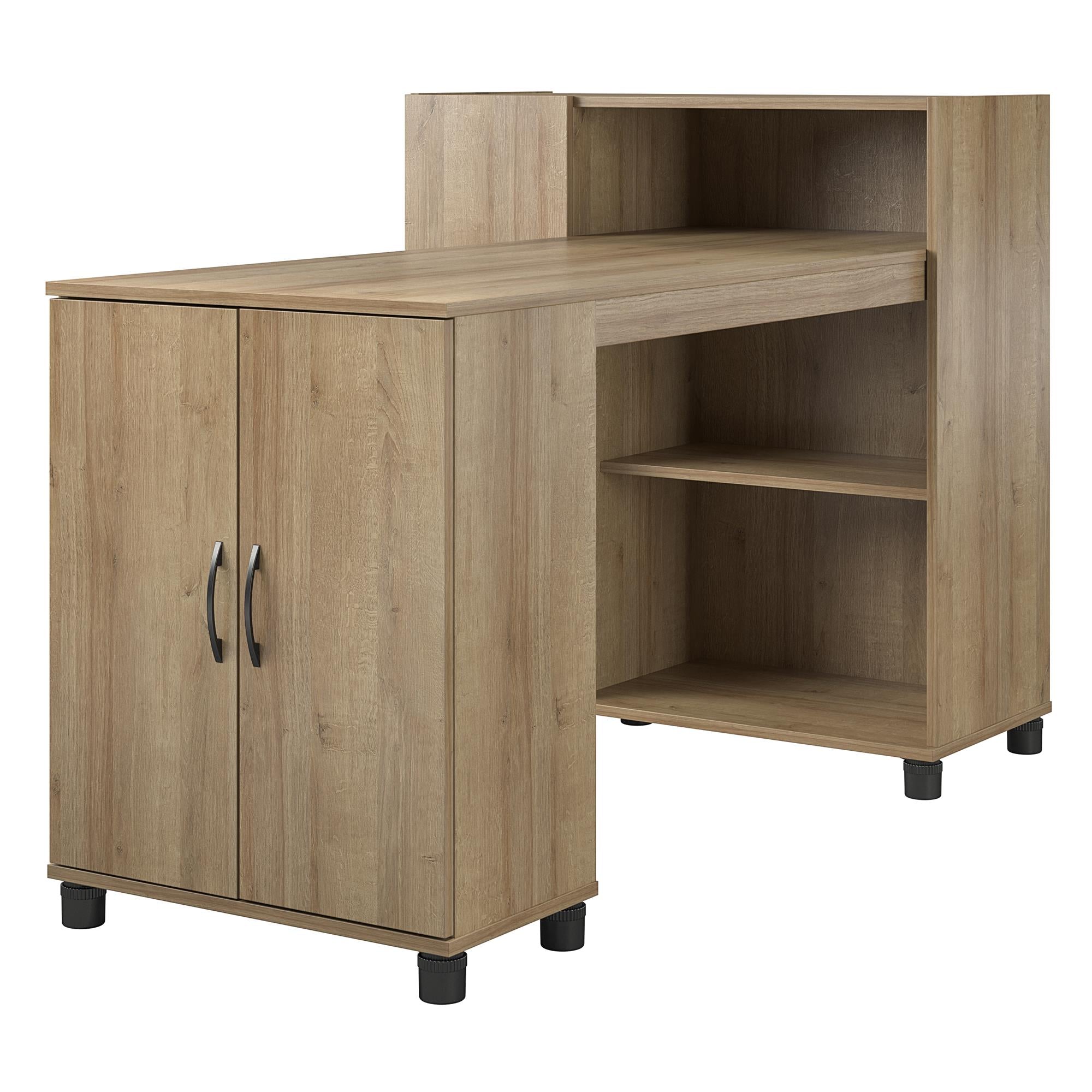 Systembuild Evolution Lory Hobby and Craft Desk with Storage Cabinet - Natural