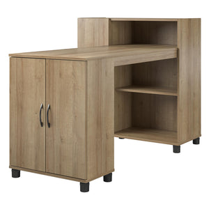 Systembuild Evolution Lory Hobby and Craft Desk with Storage Cabinet - Natural
