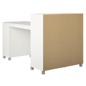 Systembuild Evolution Lory Hobby and Craft Desk with Storage Cabinet - White