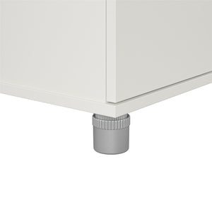 Systembuild Evolution Lory Hobby and Craft Desk with Storage Cabinet - White