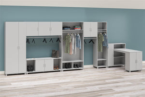 Systembuild Evolution Lory Tall Asymmetrical Storage Cabinet - Dove Gray