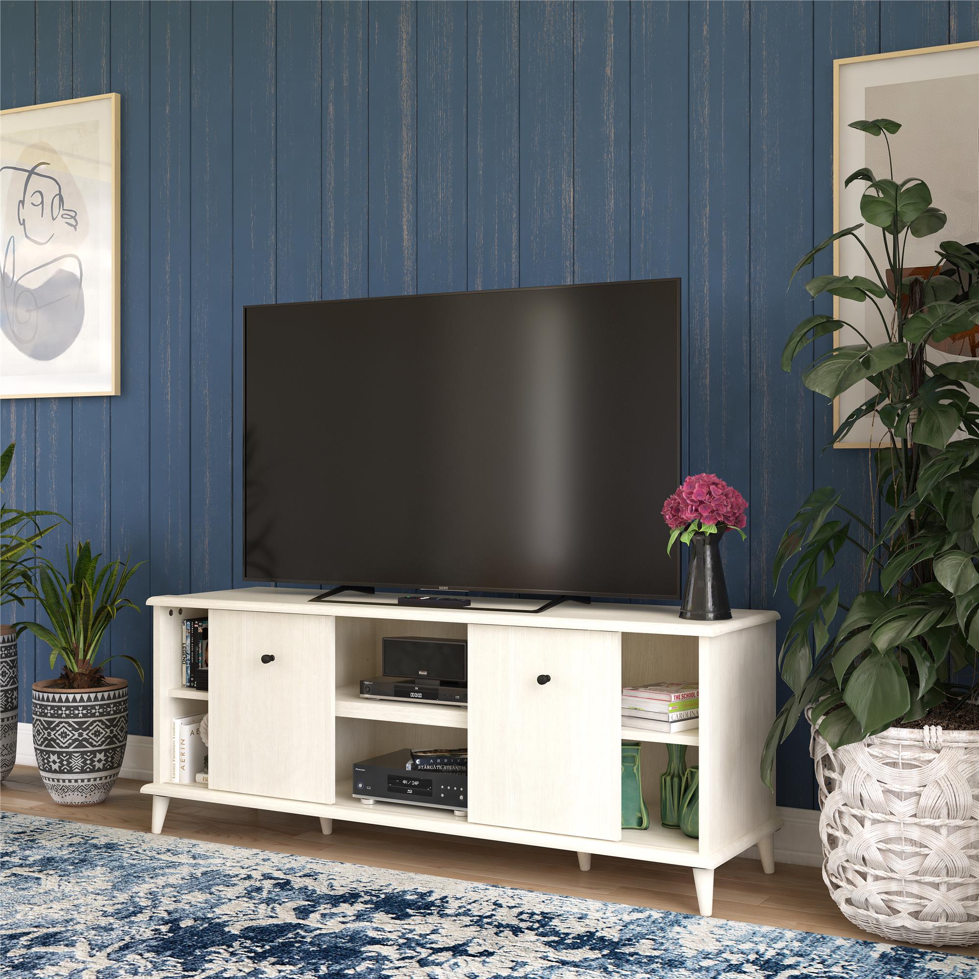 Ameriwood Home Farnsworth TV Stand for TVs up to 55" - Ivory Oak