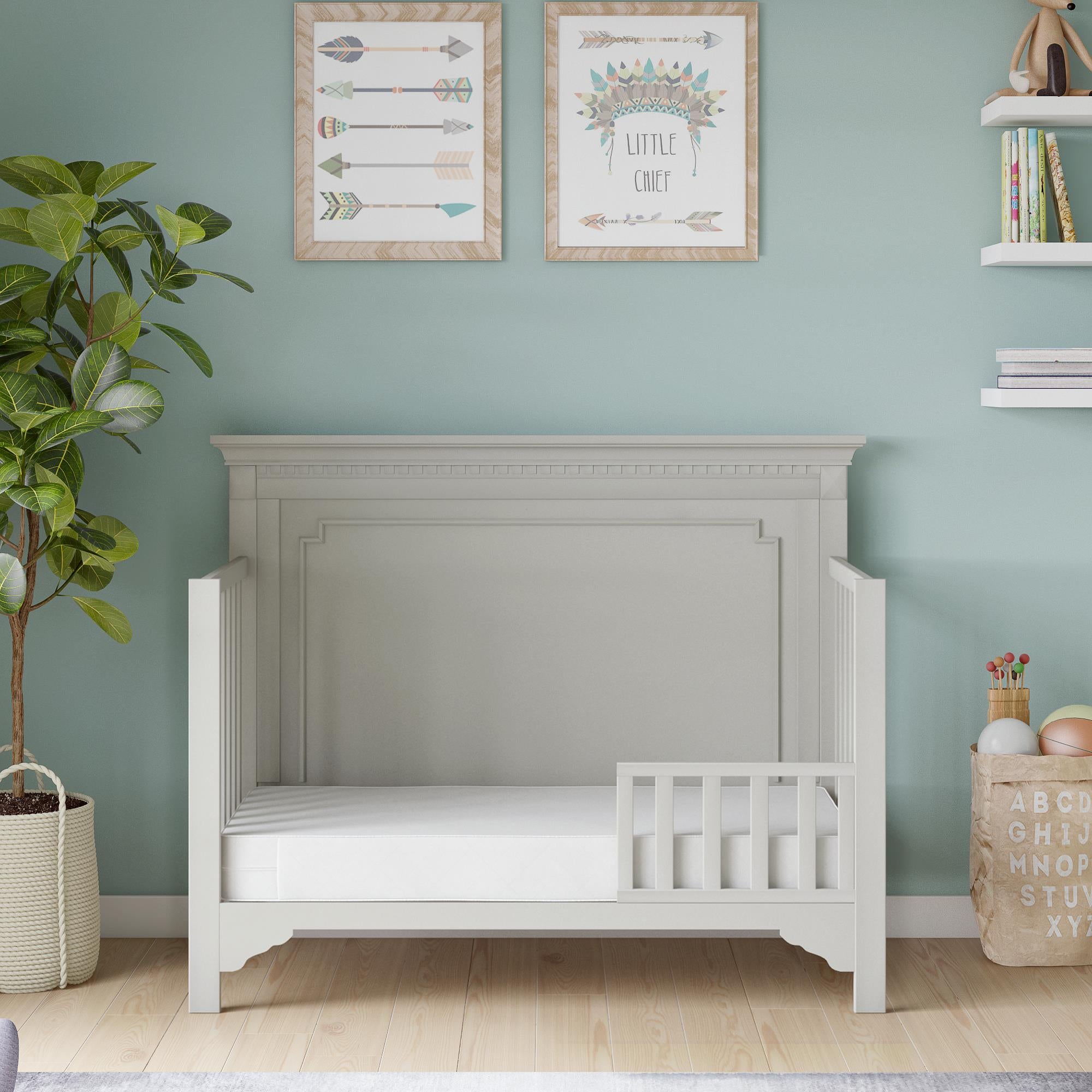 Safety 1st Little Snuggles Deluxe Dual 2-in-1 Baby Crib and Toddler Mattress - White - Crib & Toddler Mattress