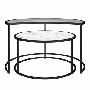 Mr. Kate Moon Phases Nesting Coffee Tables - White marble