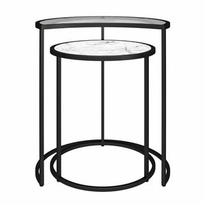 Mr. Kate Moon Phases Nesting End Tables - White marble