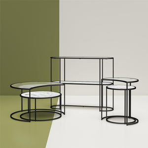 Mr. Kate Moon Phases Console Table - White marble