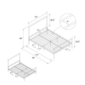 DHP Calixa Metal Bed - Black - Full
