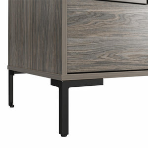 Ameriwood Home Rolland Tall 3-Drawer 1 Cubby Dresser - Weathered Oak