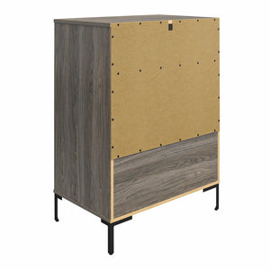 Ameriwood Home Rolland Tall 3-Drawer 1 Cubby Dresser - Weathered Oak