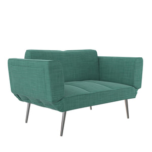 DHP Euro Futon with Magazine Storage - Teal