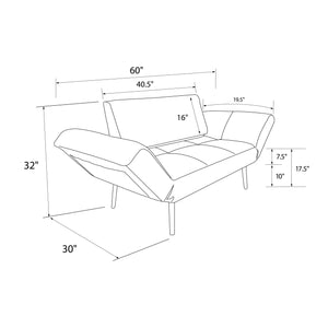 DHP Euro Futon with Magazine Storage - Teal