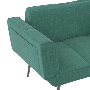 DHP Euro Futon with Magazine Storage - Teal