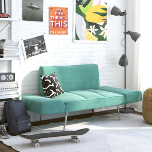 DHP Euro Futon with Magazine Storage - Teal