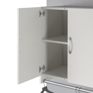Systembuild Evolution Lory 2 Door Wall Cabinet with Hanging Rod - White