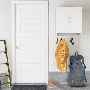 Systembuild Evolution Lory 2 Door Wall Cabinet with Hanging Rod - White