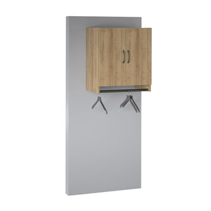 Systembuild Evolution Lory 2 Door Wall Cabinet with Hanging Rod - Natural