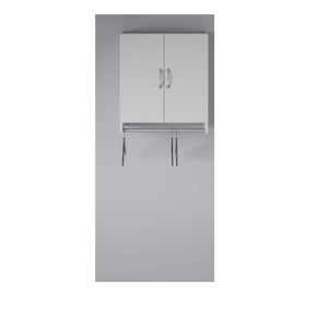 Systembuild Evolution Lory 2 Door Wall Cabinet with Hanging Rod - Dove Gray