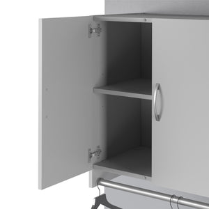 Systembuild Evolution Lory 2 Door Wall Cabinet with Hanging Rod - Dove Gray