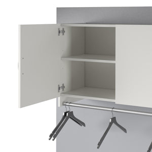 Systembuild Evolution Lory 3 Door Wall Cabinet with Hanging Rod - White