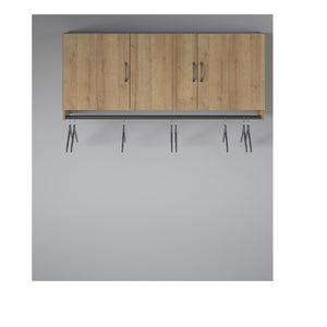 Systembuild Evolution Lory 3 Door Wall Cabinet with Hanging Rod - Natural