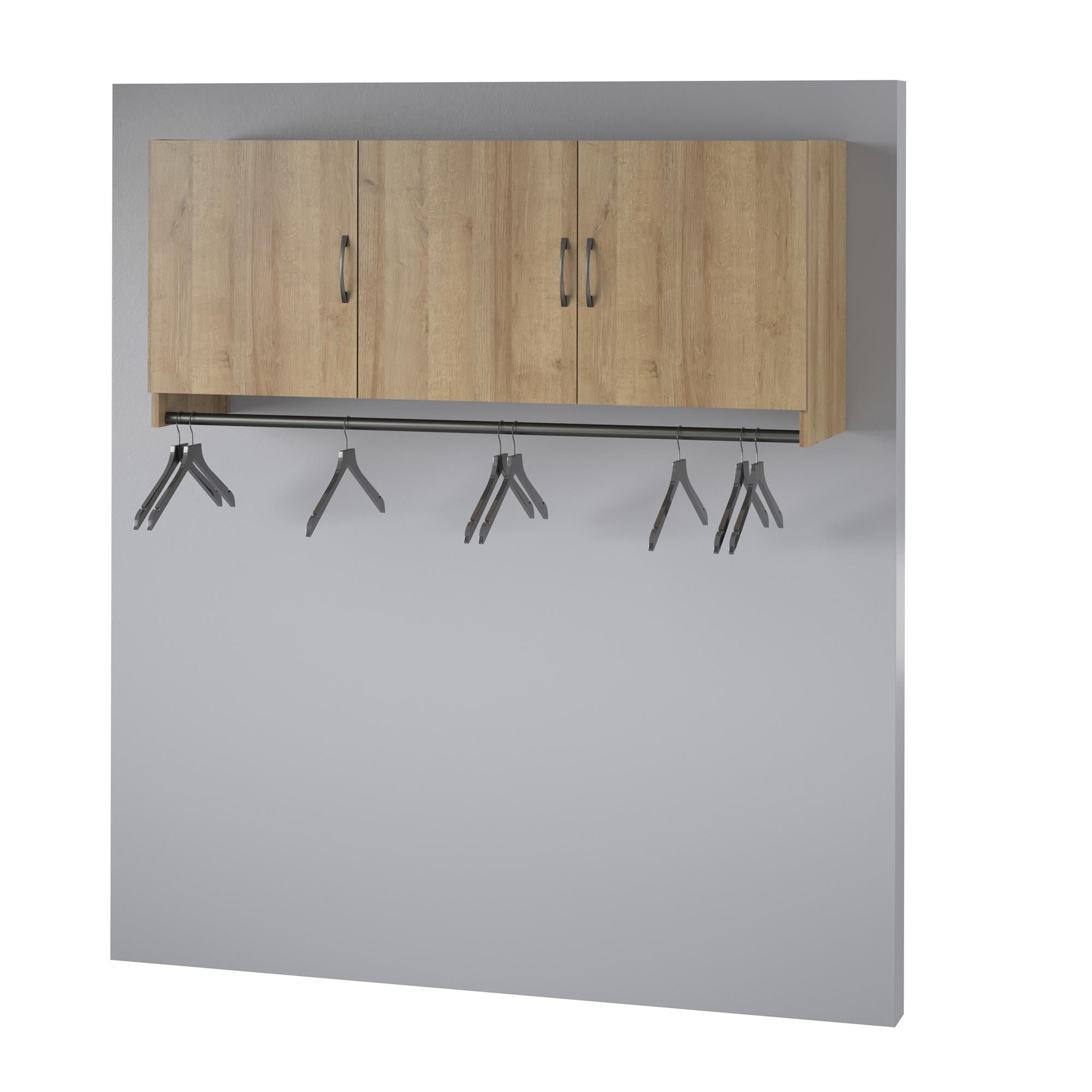 Systembuild Evolution Lory 3 Door Wall Cabinet with Hanging Rod - Natural