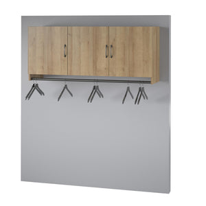 Systembuild Evolution Lory 3 Door Wall Cabinet with Hanging Rod - Natural