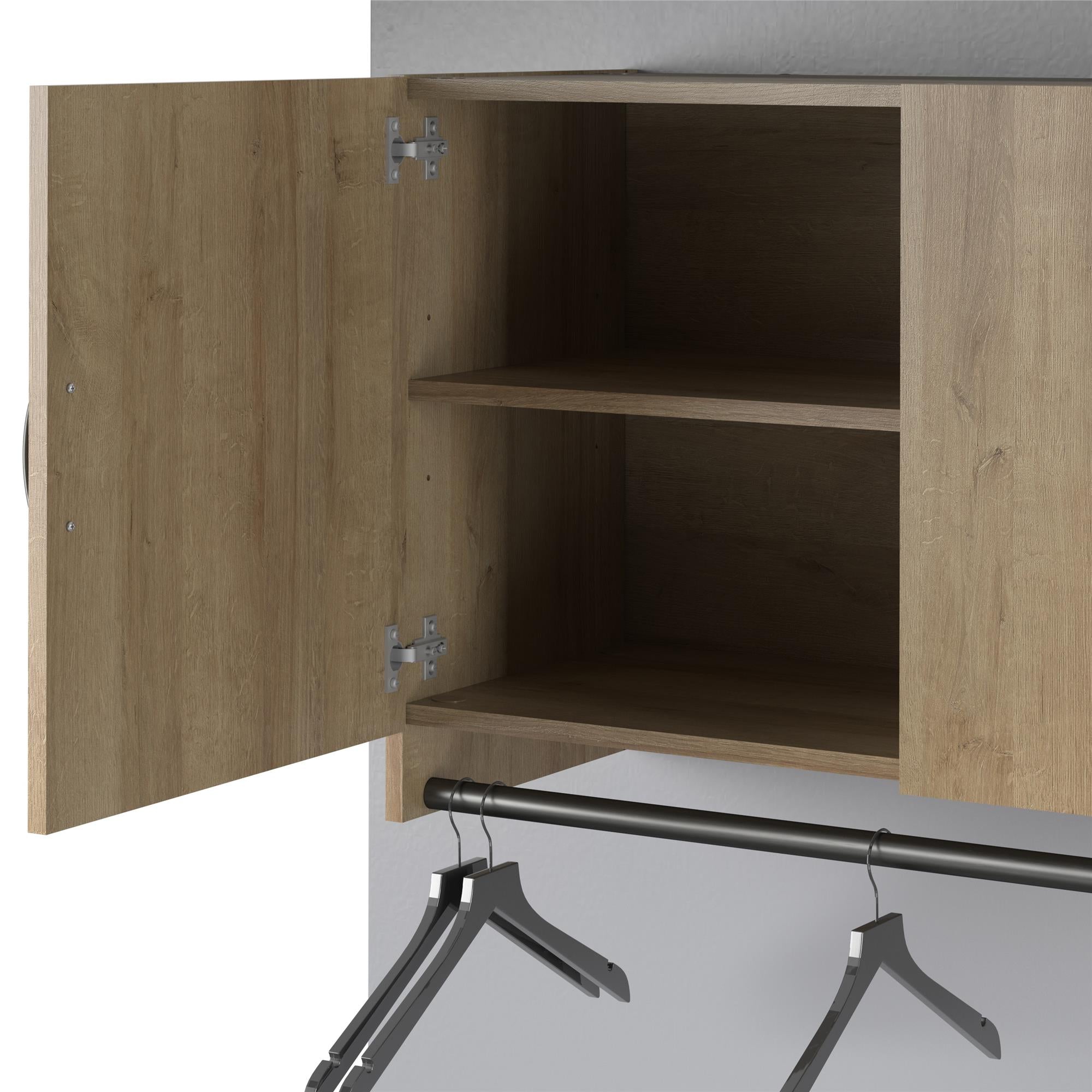 Systembuild Evolution Lory 3 Door Wall Cabinet with Hanging Rod - Natural