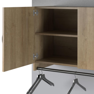 Systembuild Evolution Lory 3 Door Wall Cabinet with Hanging Rod - Natural
