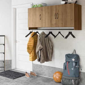 Systembuild Evolution Lory 3 Door Wall Cabinet with Hanging Rod - Natural