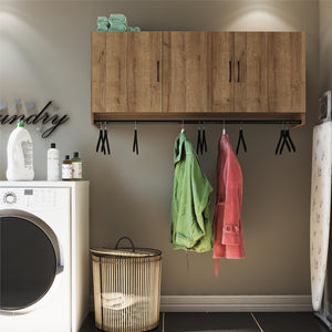 Systembuild Evolution Lory 3 Door Wall Cabinet with Hanging Rod - Natural