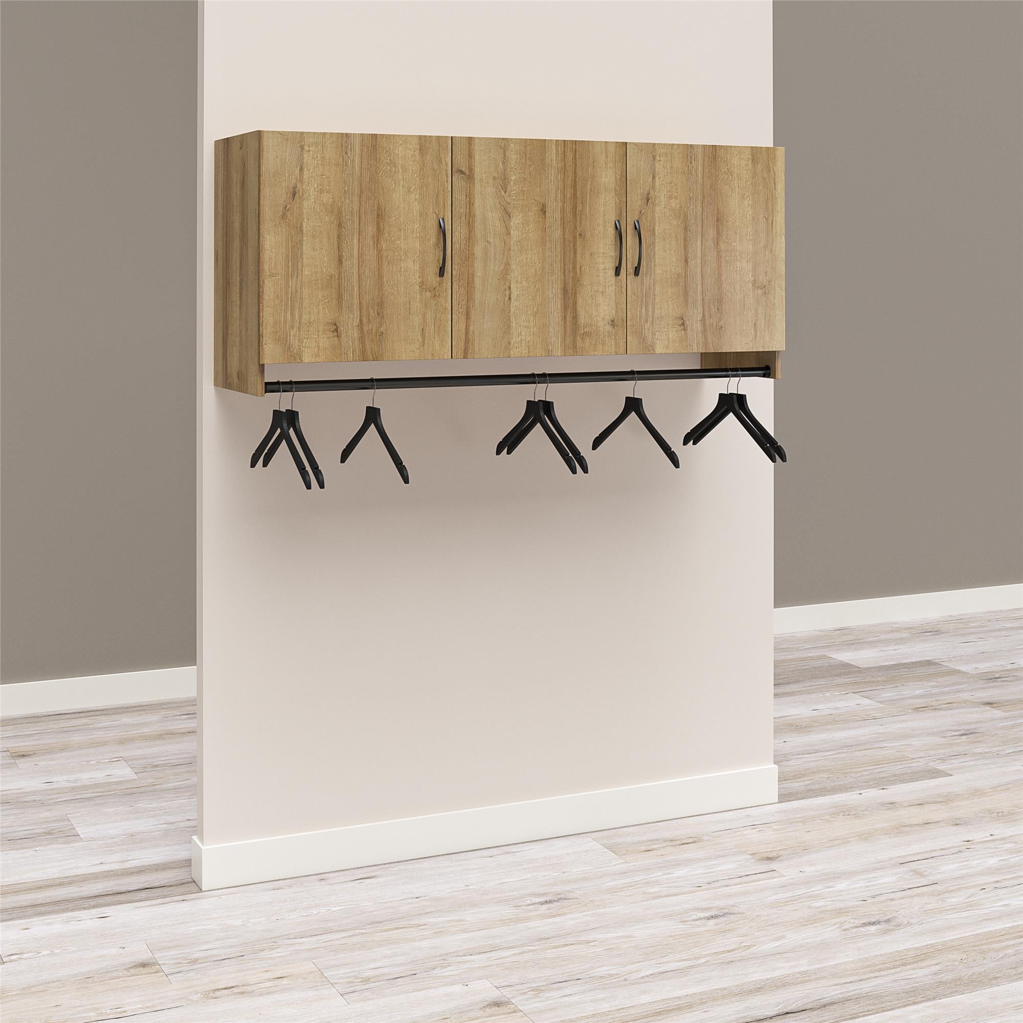 Systembuild Evolution Lory 3 Door Wall Cabinet with Hanging Rod - Natural