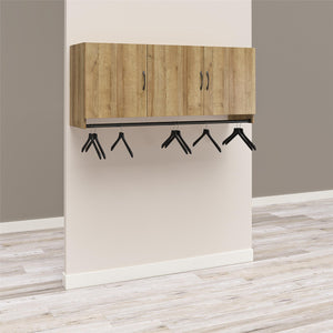 Systembuild Evolution Lory 3 Door Wall Cabinet with Hanging Rod - Natural