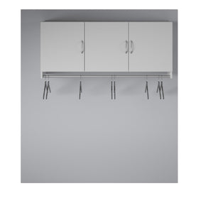 Systembuild Evolution Lory 3 Door Wall Cabinet with Hanging Rod - Dove Gray