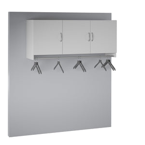 Systembuild Evolution Lory 3 Door Wall Cabinet with Hanging Rod - Dove Gray