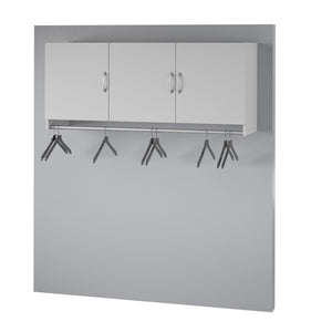 Systembuild Evolution Lory 3 Door Wall Cabinet with Hanging Rod - Dove Gray