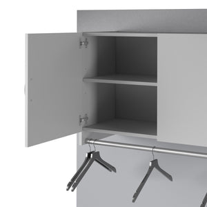 Systembuild Evolution Lory 3 Door Wall Cabinet with Hanging Rod - Dove Gray