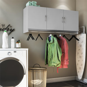 Systembuild Evolution Lory 3 Door Wall Cabinet with Hanging Rod - Dove Gray