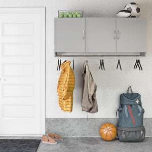 Systembuild Evolution Lory 3 Door Wall Cabinet with Hanging Rod - Dove Gray