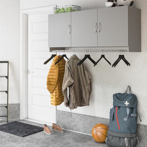 Systembuild Evolution Lory 3 Door Wall Cabinet with Hanging Rod - Dove Gray