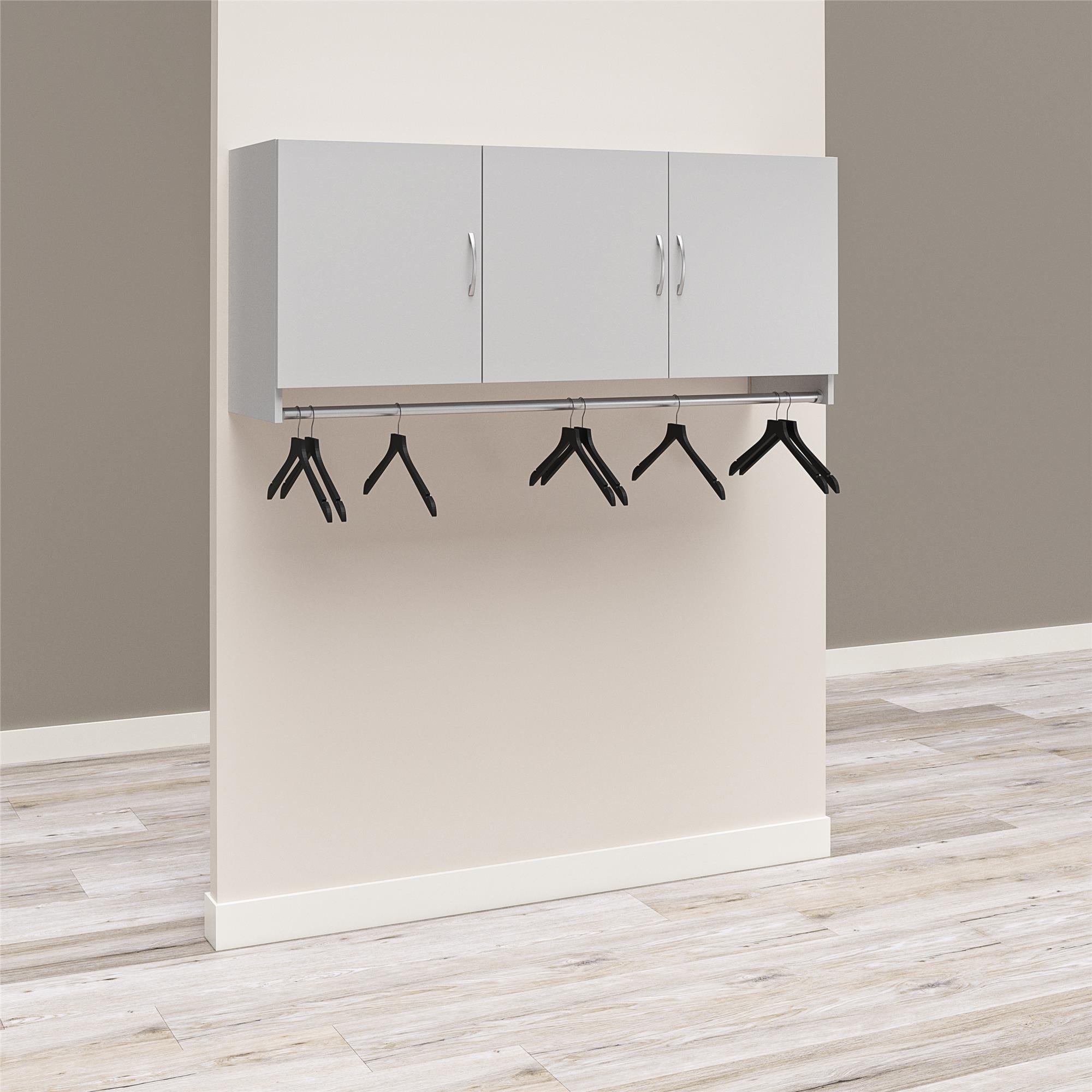 Systembuild Evolution Lory 3 Door Wall Cabinet with Hanging Rod - Dove Gray