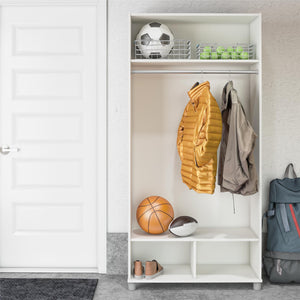 Systembuild Evolution Lory 36" Wide Mudroom Cabinet - White