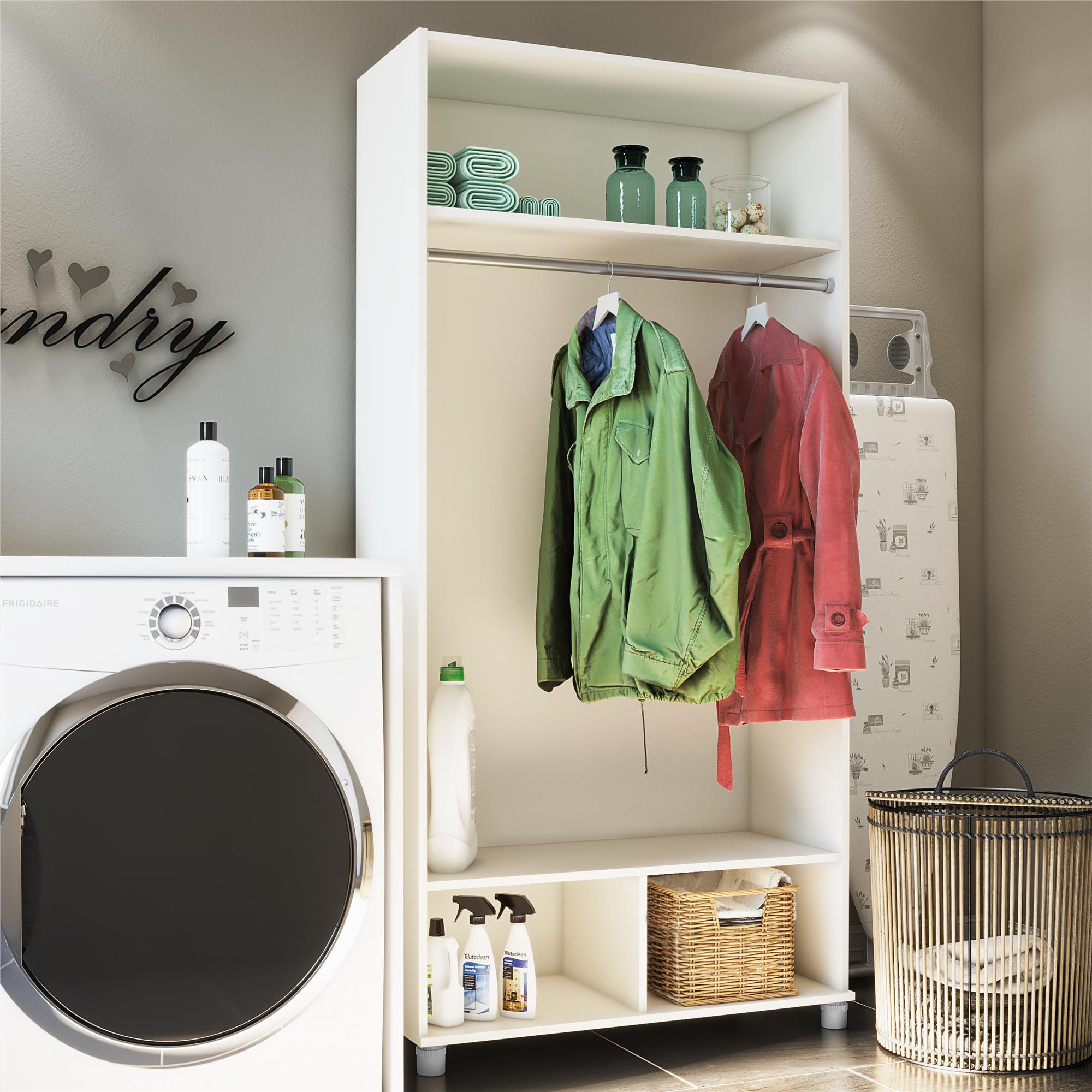 Systembuild Evolution Lory 36" Wide Mudroom Cabinet - White