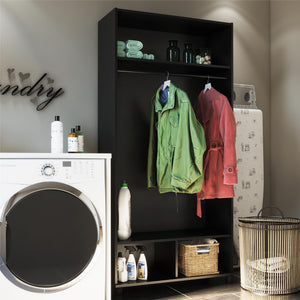 Systembuild Evolution Lory 36" Wide Mudroom Cabinet - Black