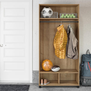 Systembuild Evolution Lory 36" Wide Mudroom Cabinet - Natural