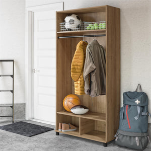 Systembuild Evolution Lory 36" Wide Mudroom Cabinet - Natural