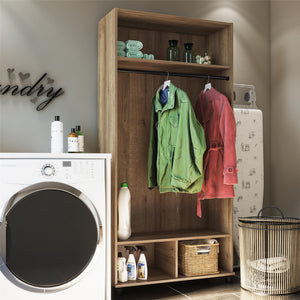 Systembuild Evolution Lory 36" Wide Mudroom Cabinet - Natural